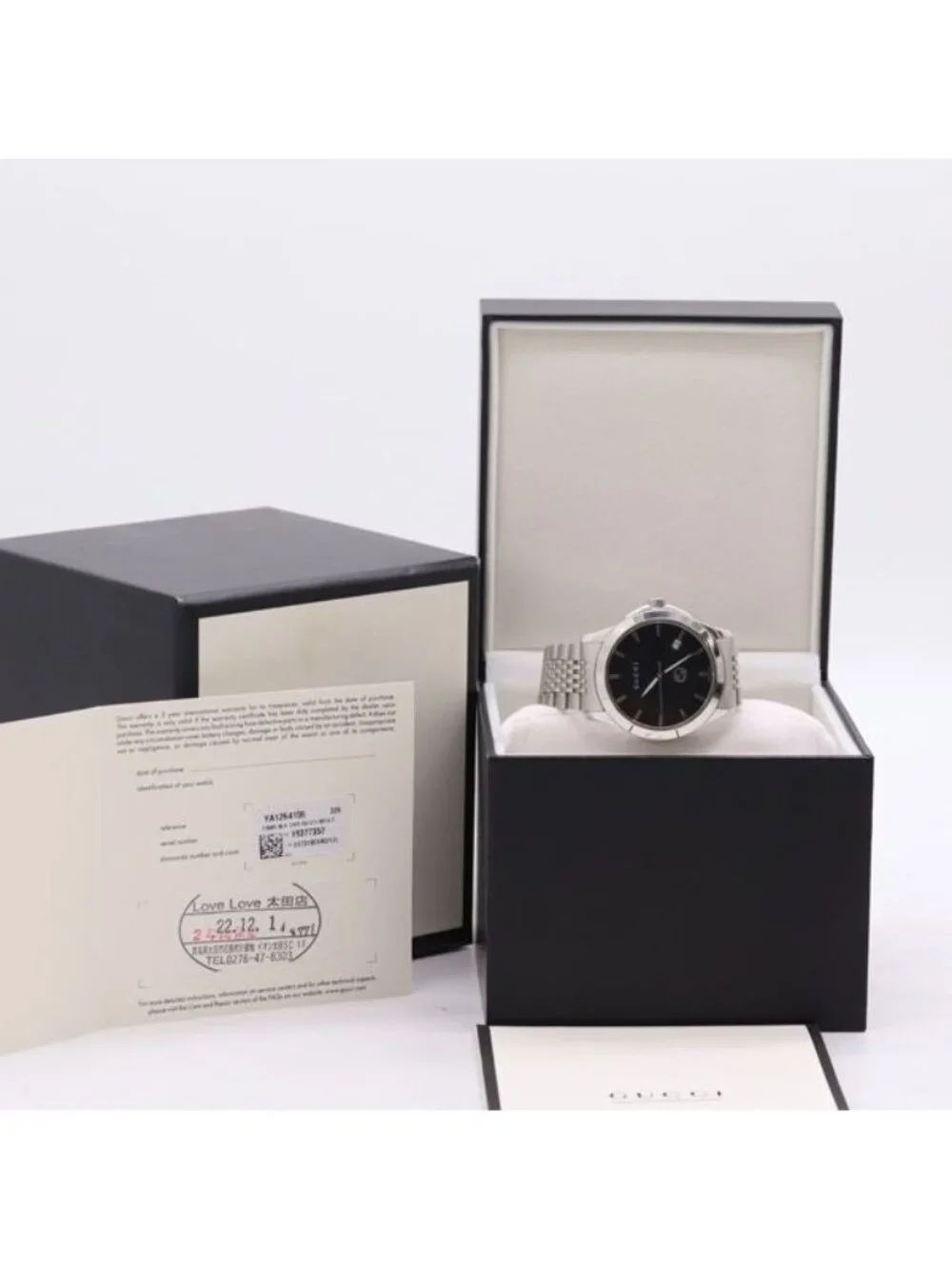 Gucci 126.4 Quartz Date Black Dial Watch